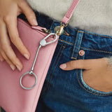 Silver Moment Keychain Small Bag Charm Holder Pendant for Women