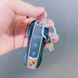 Silver Moment Keychain Small Bag Charm Holder Pendant for Women