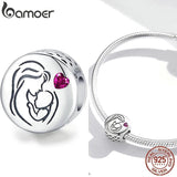925 Silver Maternal Love Charm Baby Feet Bee Heart Pendant for Bracelet