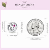925 Silver Maternal Love Charm Baby Feet Bee Heart Pendant for Bracelet