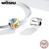 925 Silver Summer Journey Charm Pendant for Bracelets DIY Jewelry Gift