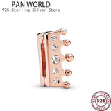 925 Silver Eternal Love Shining Crown Clip for Women's Watch Bracelet