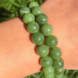 Green Natural Canadian Jade Beads Round Loose 6 8 10 12mm Gemstone Beads