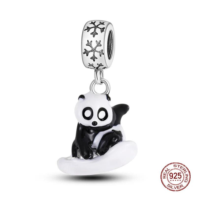 S925 Silver Animal Beaded Bracelet for 3mm DIY Christmas Jewelry