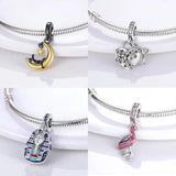 S925 Silver Animal Beaded Bracelet for 3mm DIY Christmas Jewelry