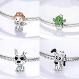 S925 Silver Animal Beaded Bracelet for 3mm DIY Christmas Jewelry