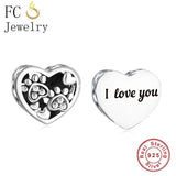 925 Silver Angel Wings Dog Paw Puzzle Cross Infinity Bead Bracelet