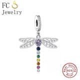 925 Silver Celtic Dragonfly Charm Bracelet with Chakra Bead