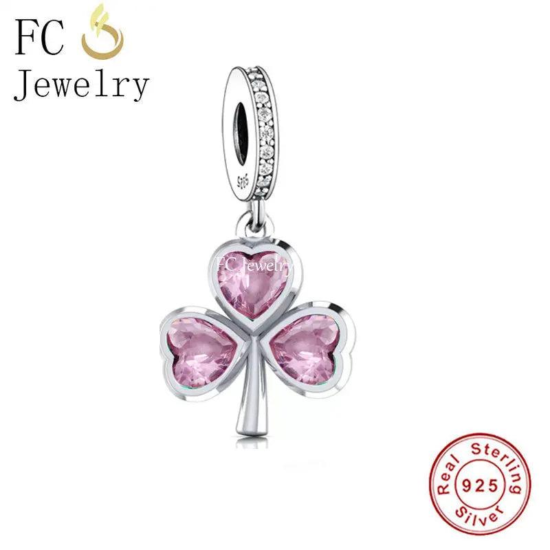 925 Silver Clover Irish Shamrock Bead for Charm Bracelet