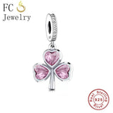 925 Silver Clover Irish Shamrock Bead for Charm Bracelet