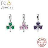 925 Silver Clover Irish Shamrock Bead for Charm Bracelet