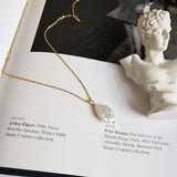 Baroque Pearl Pendant Necklace 925 Silver Charm Jewelry
