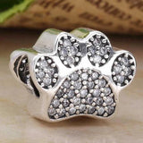 Bear's Paw Crystal Bead Charm for Bracelet Bangle DIY Jewelry