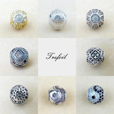 DIY Yin-Yang Sun Star Charm Beads, 925 Sterling Silver Gift