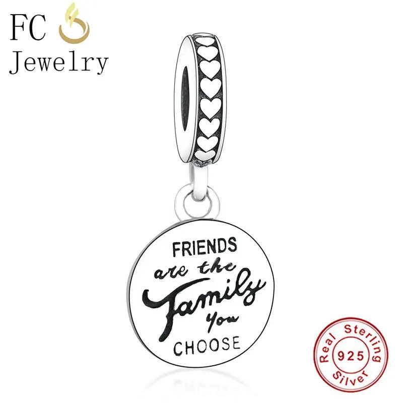 925 Sterling Silver Family Bead Berloque for Charm Bracelet Necklace