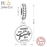 925 Sterling Silver Family Bead Berloque for Charm Bracelet Necklace