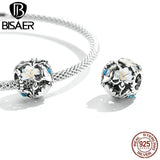 925 Silver Charm Butterfly Flower Garden Zircon Platinum Fit Bracelet