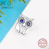 925 Silver Owl Eye Bead For Charm Bracelet Women