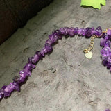 Natural Amethyst Choker Necklace for Women