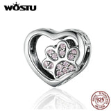 925 Silver Heart Charms Pendant for Bracelet DIY Jewelry Gift