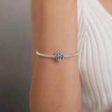 925 Sterling Silver Colorful Heart Charms Pendant for Bracelets Women