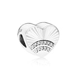 925 Sterling Silver Chinese Heart Charms for Jewelry Making