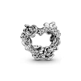 925 Sterling Silver Chinese Heart Charms for Jewelry Making