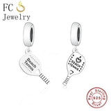 925 Silver Beach Tennis Charm for Bracelet Making