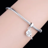 925 Silver Beach Tennis Charm for Bracelet Making
