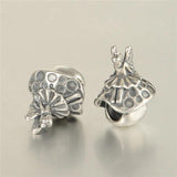 925 Sterling Silver Fairy & Mushroom Charms for Bracelets