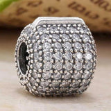 Barrel Crystal Clip Stopper Beads for Charm Bracelet Bangle
