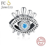 925 Silver Evil Eye Bead for Jewelry Making