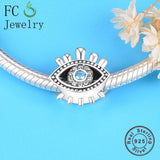 925 Silver Evil Eye Bead for Jewelry Making