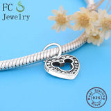 925 Silver Mickey Zirconia Bead Pendant Berloque