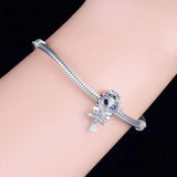 925 Silver Owl Graduation Charm Bead