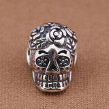 925 Sterling Silver Oxidized Big Hole Skull Beads for Charm Bracelets