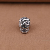 925 Sterling Silver Oxidized Big Hole Skull Beads for Charm Bracelets
