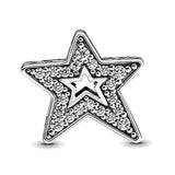 925 Silver Star Pan Bracelet for Beaded Astronaut Moon Star Beads