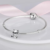 925 Silver Bear Charm Bead for Bracelet Elephant Dog Dangle Jewelry DIY Gift