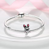 925 Silver Bear Charm Bead for Bracelet Elephant Dog Dangle Jewelry DIY Gift