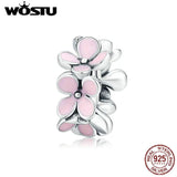 925 Silver Life Tree Rose Flower Bead Charm Pendant for Bracelet DIY