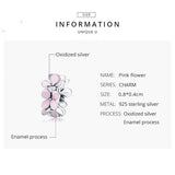 925 Silver Life Tree Rose Flower Bead Charm Pendant for Bracelet DIY