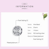 925 Silver Life Tree Rose Flower Bead Charm Pendant for Bracelet DIY
