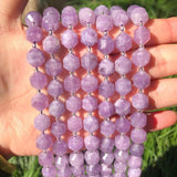 Faceted Amethyst Beads Olive Shape Loose Stone Beads 8 10mm