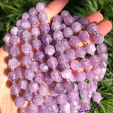 Faceted Amethyst Beads Olive Shape Loose Stone Beads 8 10mm