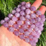 Faceted Amethyst Beads Olive Shape Loose Stone Beads 8 10mm