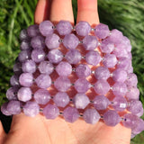 Faceted Amethyst Beads Olive Shape Loose Stone Beads 8 10mm