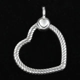 Love Heart Necklace Pendant with Crystal for 925 Sterling Silver Bracelet