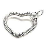 Love Heart Necklace Pendant with Crystal for 925 Sterling Silver Bracelet
