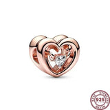 925 Silver Red Bag Pendant Rabbit Firecracker Bracelet Charm Jewelry